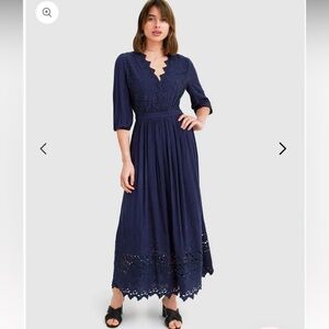Belle & Bloom eyelet maxi dress size Small NWT
